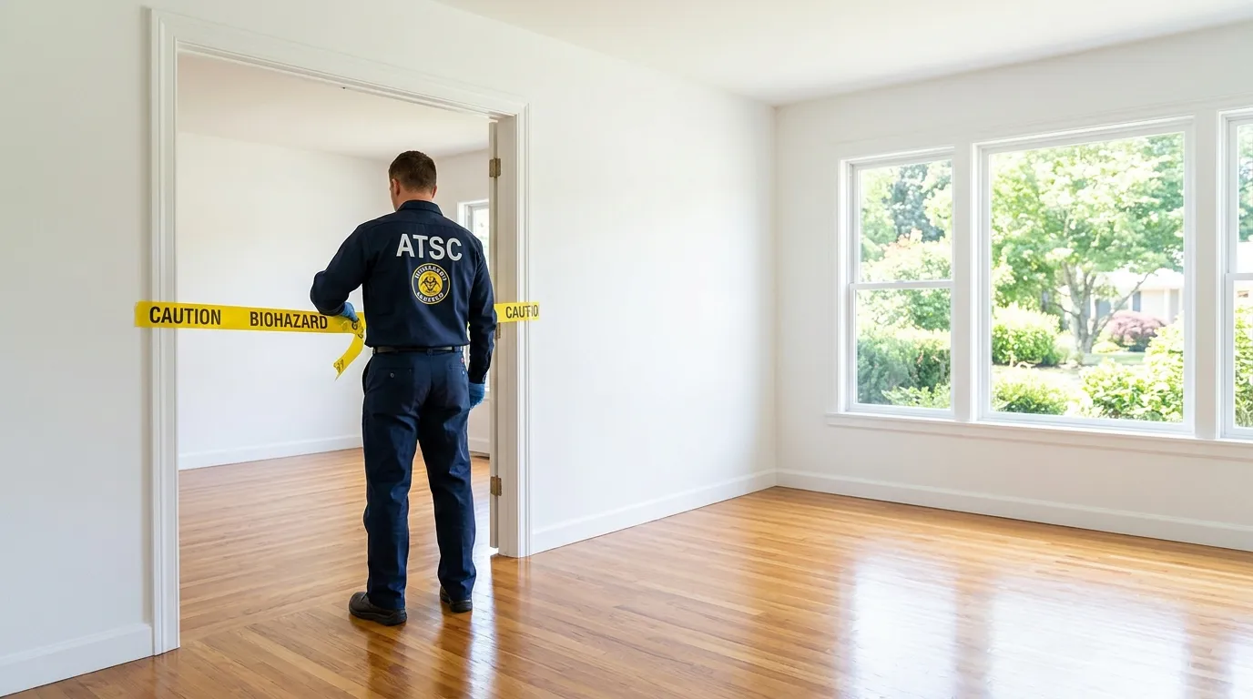Certified biohazard cleanup crew performing Decomposition Cleanup in Country Walk